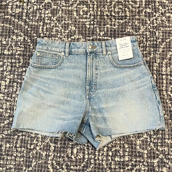 NWT Madewell Curvy Perfect Vintage Jean Short in Foster Wash Size 29 - Picture 2 of 4